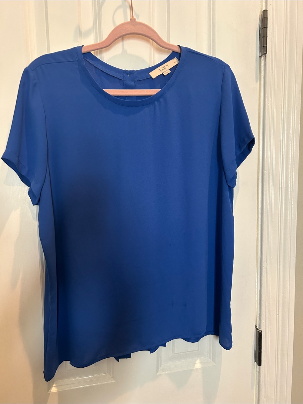 LOFT Bright Royal Blue Short Sleeve Blouse